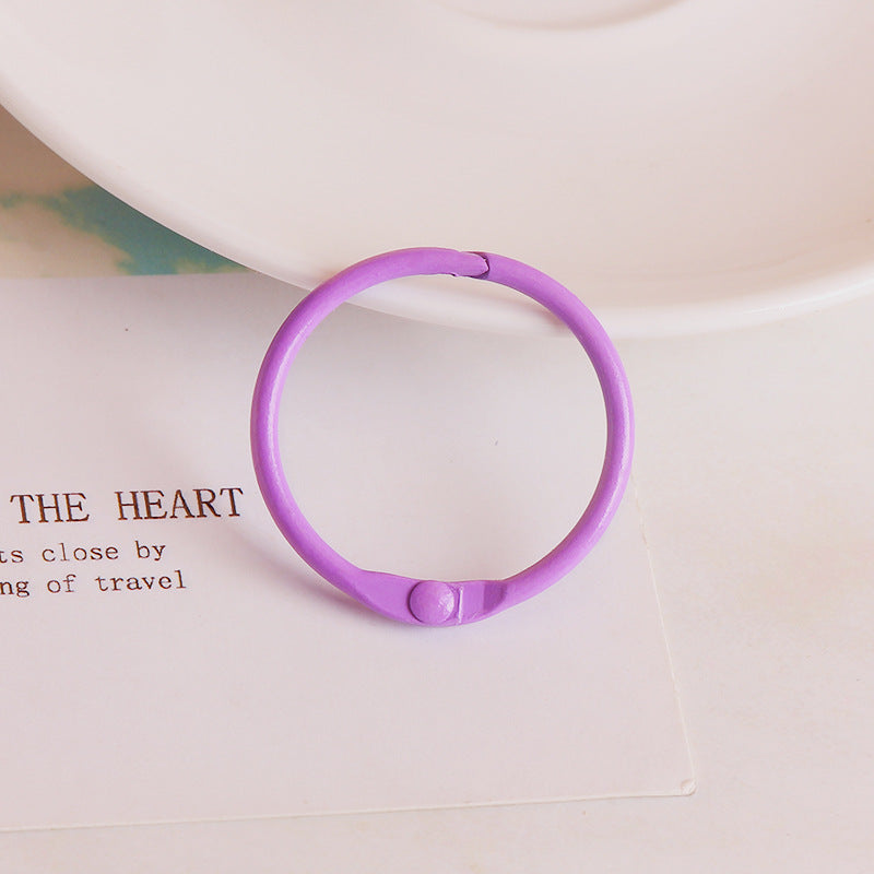 Wholesale DIY Macaron Color 30mm Metal Paint Open Ring Piece